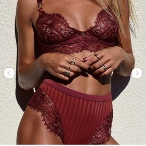 Gooseberry Intimates Bra & Panty Set 🧡🍑🐱